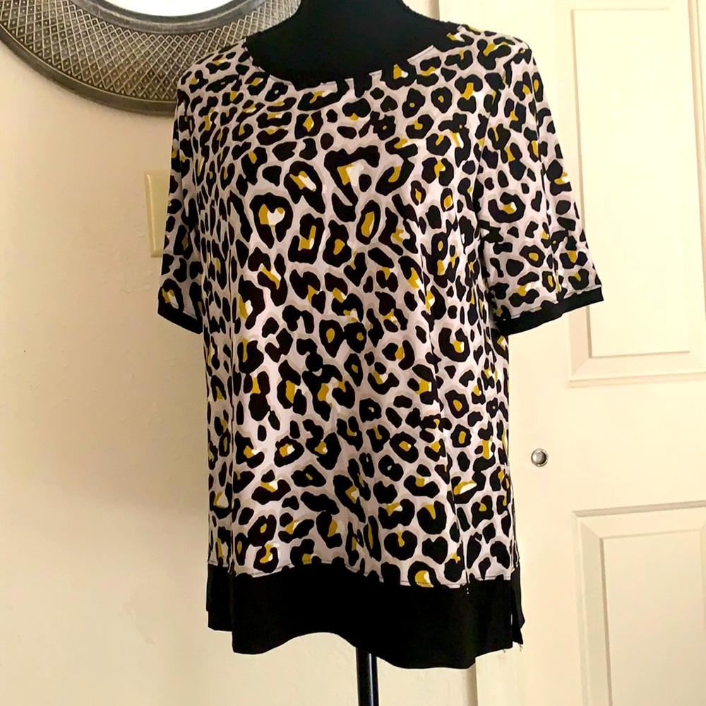 Anne Klein Leopard Top Medium